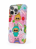 Labubu Fan Art Phone Case | Sublimated iPhone & Samsung Galaxy Case | Colorful Character Case