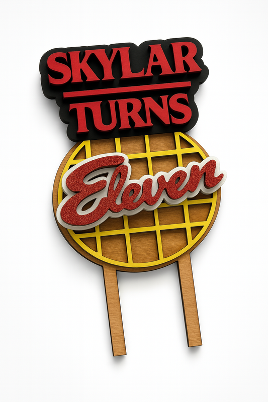 Stranger Things Cake Topper - Eleven Birthday - Personalized Cake Topper - Birthday Cake Topper - Stranger Things Birthday Theme