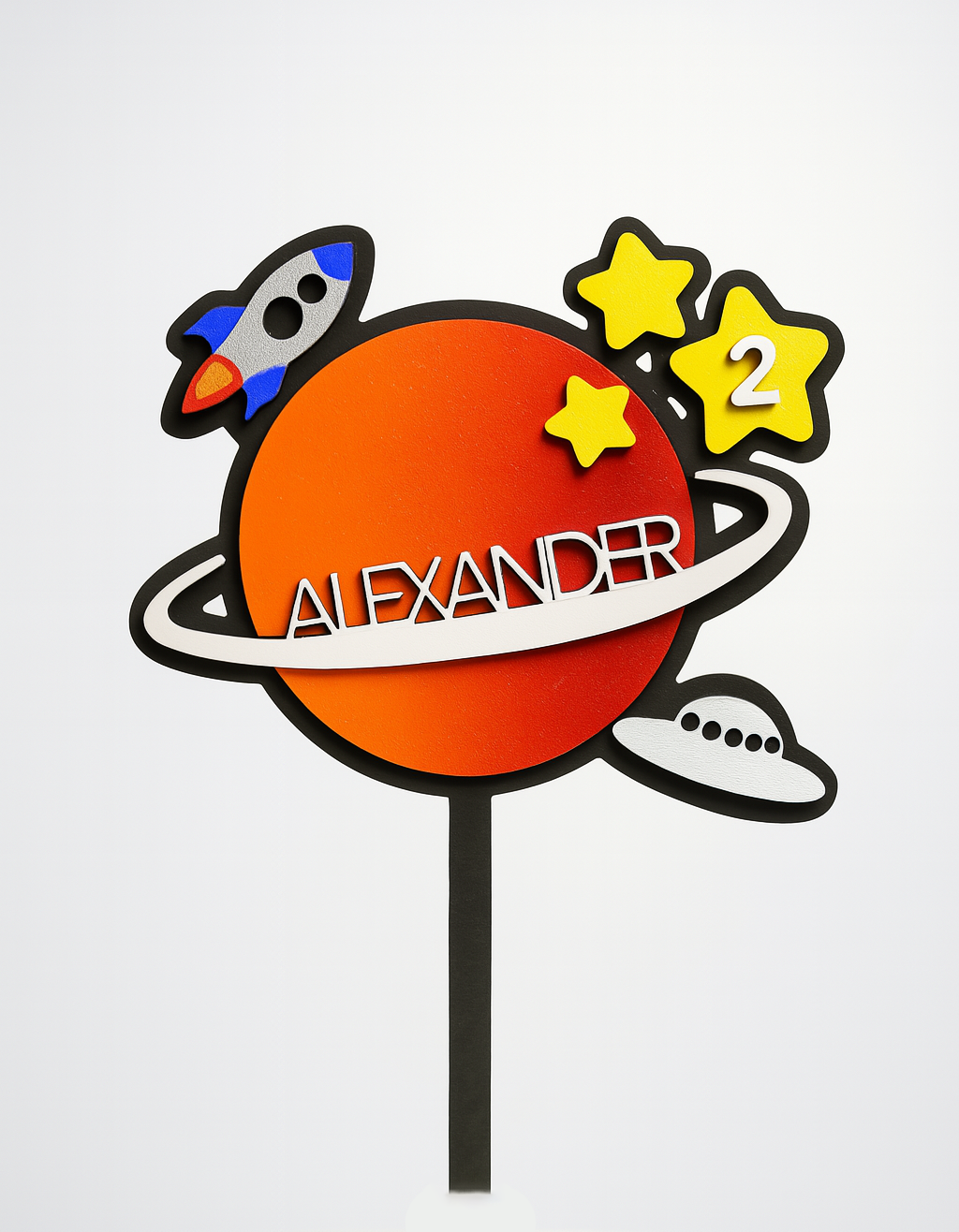 Space Cake Topper - Space Birthday Party -Outer Space Birthday -Astronaut Party Decor- Astronaut Cake Topper - Outer Space Cake Topper - NASA-Space X