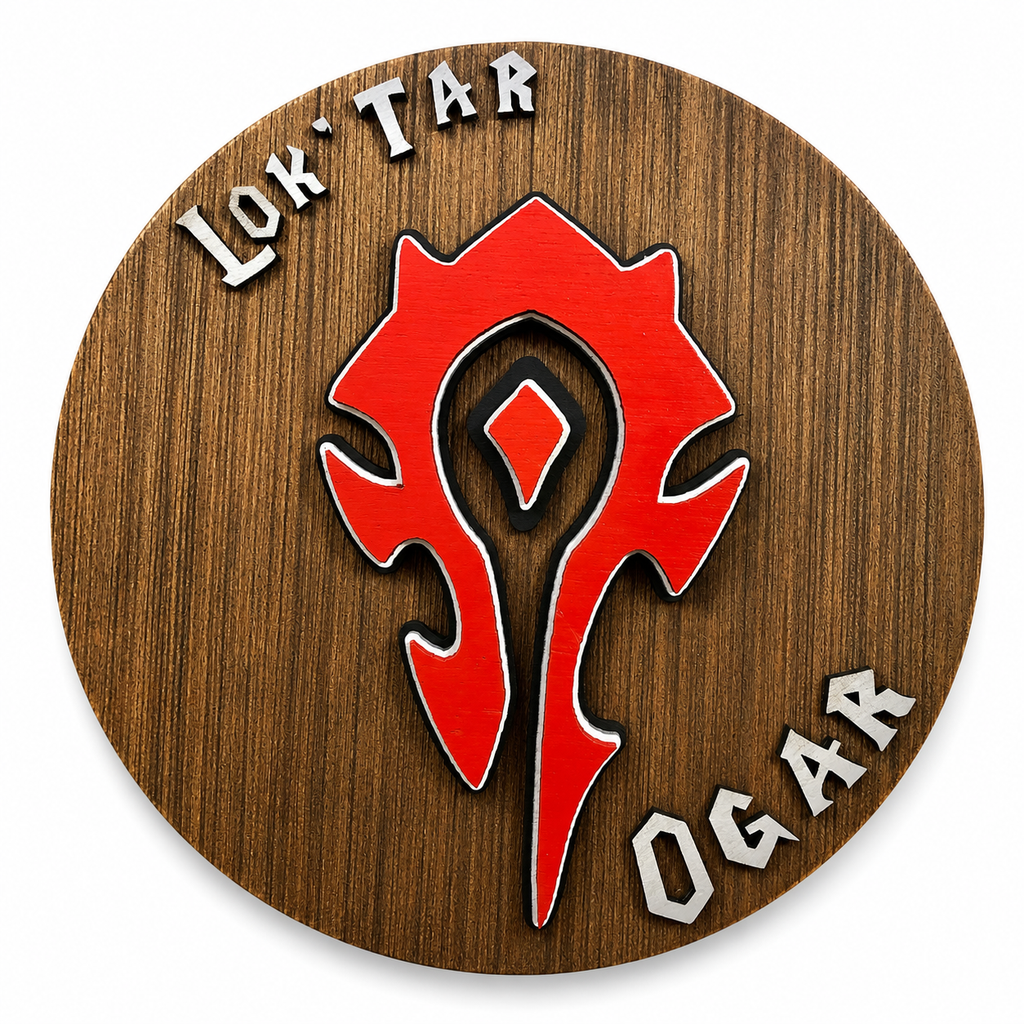 World of Warcraft Inspired Wooden Faction Sign | Horde or Alliance | Gamer Room Decor| Fandom Wall Art