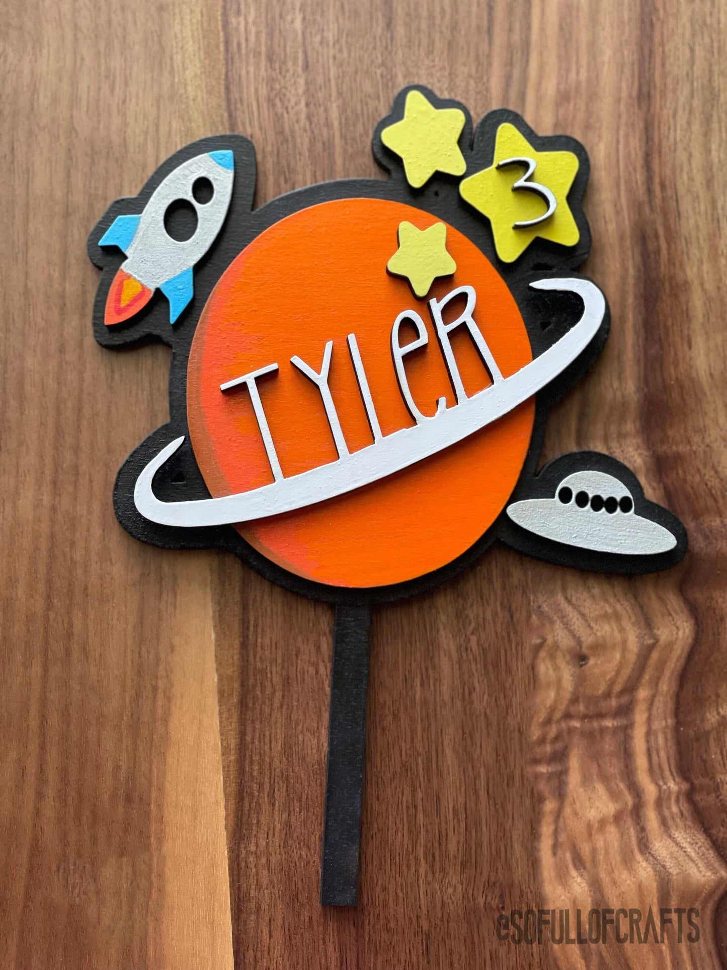 Space Cake Topper - Space Birthday Party -Outer Space Birthday -Astronaut Party Decor- Astronaut Cake Topper - Outer Space Cake Topper - NASA-Space X