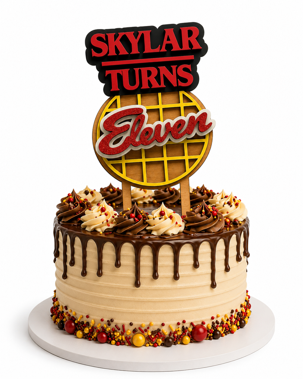 Stranger Things Waffle Cake Topper