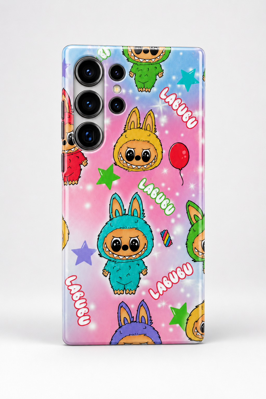 Labubu Fan Art Phone Case | Sublimated iPhone & Samsung Galaxy Case | Colorful Character Case