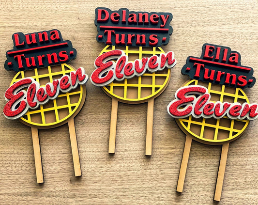 Stranger Things Cake Topper - Eleven Birthday - Personalized Cake Topper - Birthday Cake Topper - Stranger Things Birthday Theme