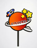 Personalized Outerspace Cake Topper