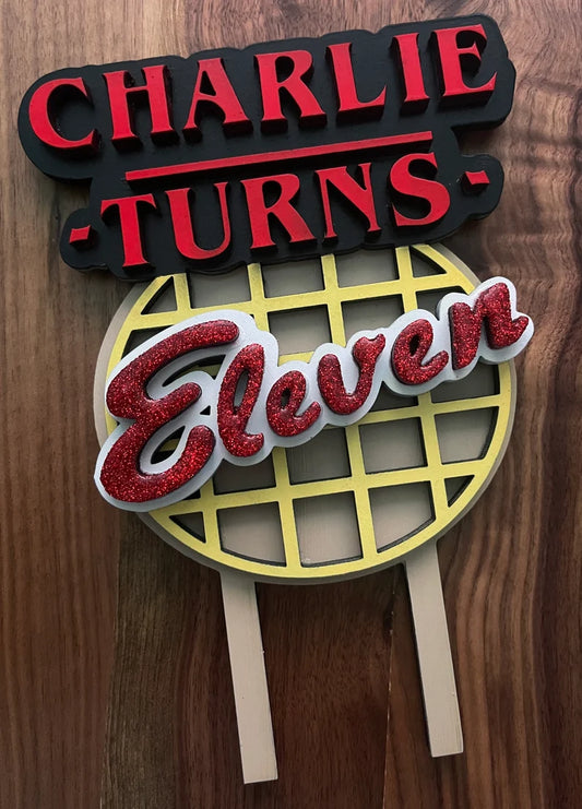 Stranger Things Cake Topper - Eleven Birthday - Personalized Cake Topper - Birthday Cake Topper - Stranger Things Birthday Theme