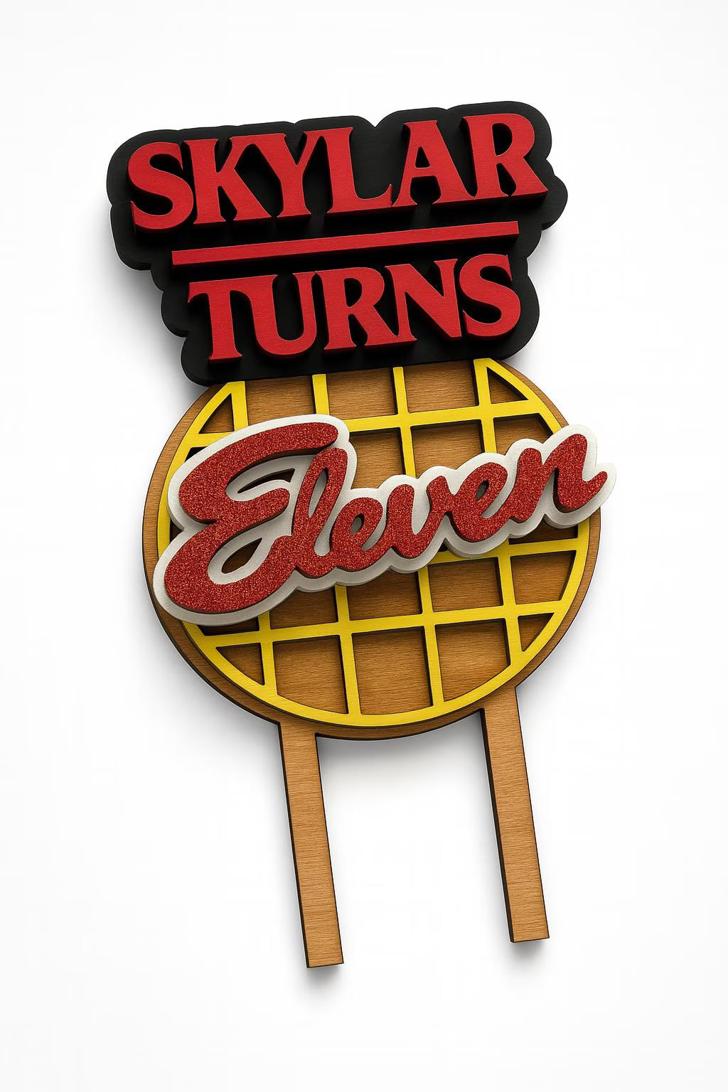 Stranger Things Waffle Cake Topper